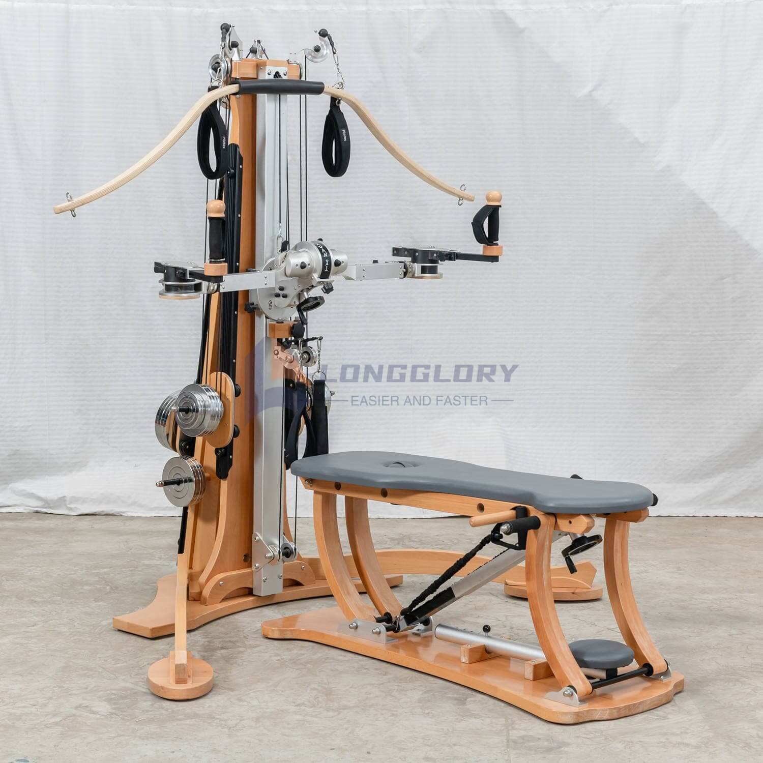 Reformer Menara Beech Pilates dengan Pulley